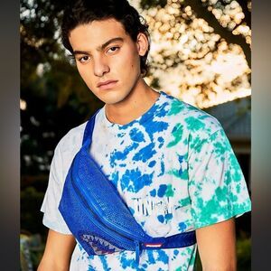 Sprayground Limited Edition Trinity Ocean Savvy Blue Crossbody Waist Bag Y2K